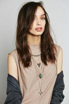 Free People Womens Dany Tiered Drop Collar