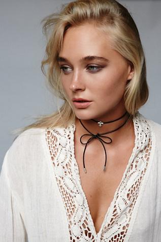 Materia Prima X Free People Womens Leather Wrap Opal Bolo