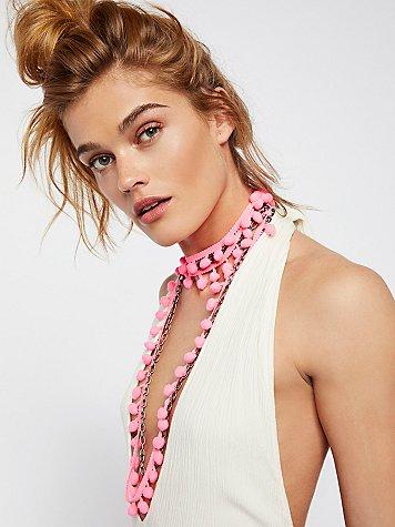 Summer Dreaming Pom Necklace By Mgems Jewelry At Free People