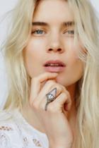 Bohobo Collective X Free People Womens Arrow Rose Fringe Ring