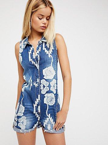 Mini Braxton Utility Romper By Oneteaspoon At Free People