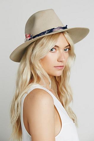 Brookes Boswell For Free People Womens Tattered Americana Felt Hat