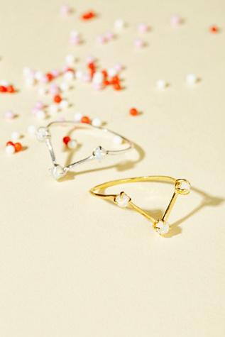 Amarilo X Free People Womens Triple Opal Delicate Ring