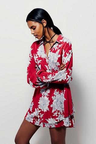 Free People Womens Shake It Printed L/s Mini