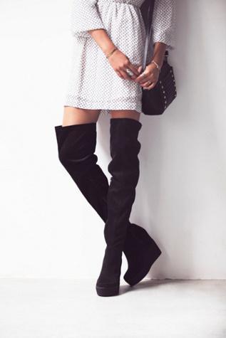Jeffrey Campbell + Free People Womens Mind And Matter Over The Knee Boot