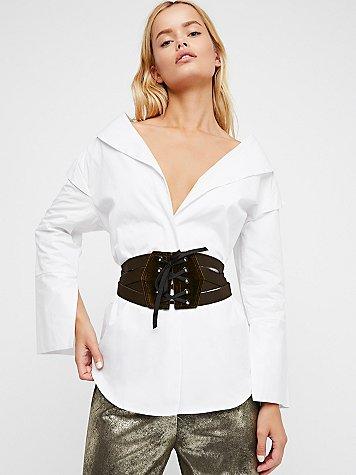 Velvet Lace Up Corset By Laurel & Gold For Fp At Free People