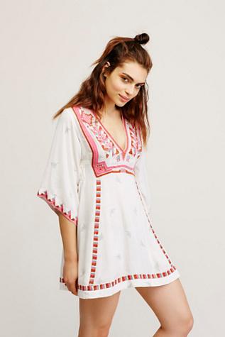 Free People Womens Tulum Embroidered Mini