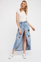 Distressed To Impress Denim Skirt By Oneteaspoon At Free People