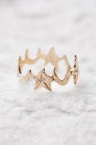 Xiao Wang Womens Star & Moon Diamond Eternity Ring