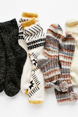 Free People Womens Staycation Pom Pom Sock