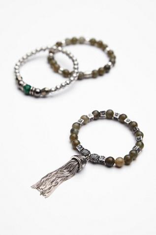 Free People Womens Ramses Beaded Bracelet