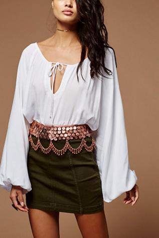 Understated Leather X Free People Womens Moonshine Metal Belt
