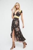 Free People Womens Crazy Feels Midi Dress