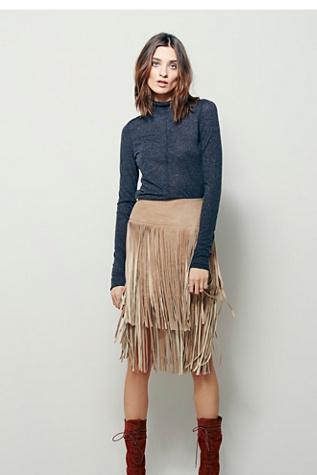 Lov Project X Free People Womens La Vie Boheme Leather Skirt