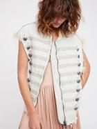 Embroidered Officer Denim Vest By Free People