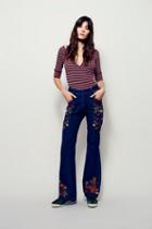 Spell For Free People Womens Wanderlust Embroidered Flare