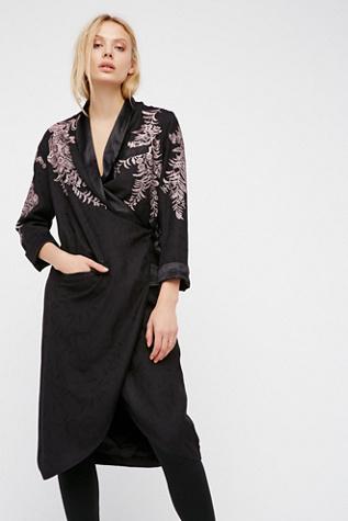 Free People Womens Wrap Tuxedo Duster