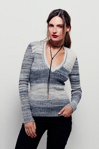 Free People Womens Sexy Skinny Rib Vee