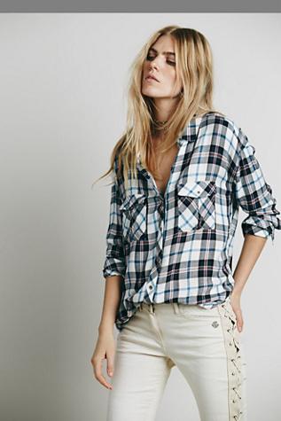 Rails Womens Drapey Plaid Shirt