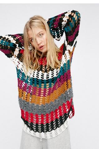 Free People Womens Chasing Rainbows Tunic