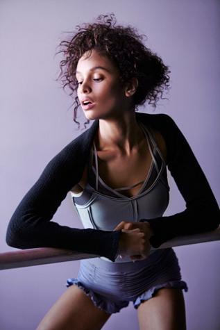 Kd Dance Womens Cotton Rib Stretch Shrug