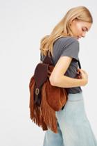 Frye Womens Clara Fringe Backpack