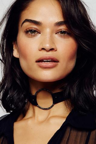 Free People Womens Pave Ring Suede Choker