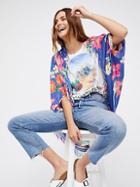 Good Vibrations Printed Cocoon Kimono By Fp X
