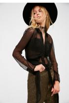 Free People Womens Wrapped Up In U Blouse