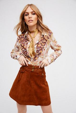 Free People Womens Lonesome Dreams Suede Ski
