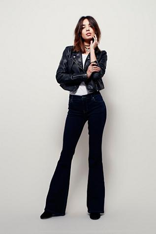 Free People Womens Ashton Mid Rise Flare