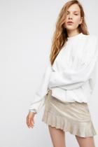 Short & Sweet Metallic Mini Skirt By Free People