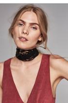 Ettika X Free People Womens Leather Net Choker