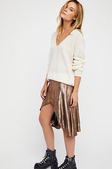 Rebel Muse Metallic Skirt By Oneteaspoon At Free People