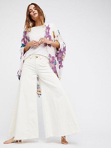 Fp X Good Vibrations Printed Cocoon Kimono