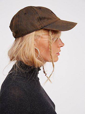 Free People Delancy Distressed Baseball Hat