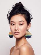 We Dream In Colour Washed Patina Knocker Hoops