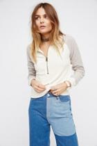 Free People Womens Feelin Velour Half Zip