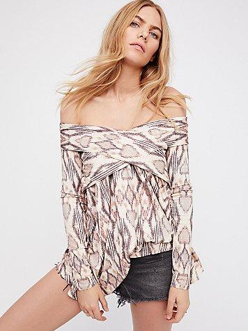 Arcadia Printed Top By Free People