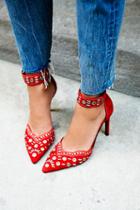 Free People Womens Party Favor Studded Heel