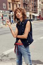 Cropped Military Vest By Free People