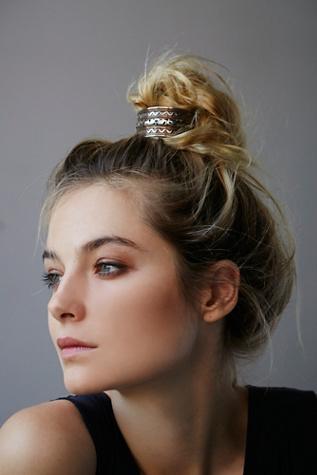 Fp Collection Womens Engraved Bun Cuff