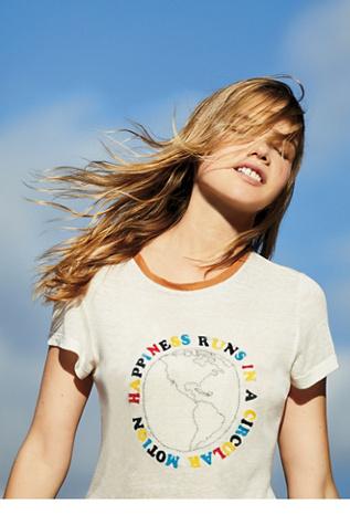 Free People Womens Happiness Tee