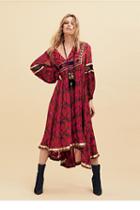Free People Womens Embroidered Tribal Dress