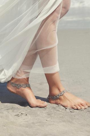 Fp Collection Womens Raindrops Anklet Set