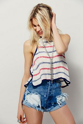 Free People Womens Serendiptity Striped Tank