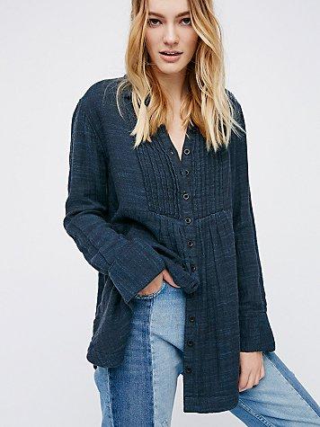 Shimmering Shore Buttondown By Free People