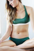 Staci Woo Womens Cotton Rib Racerback Bra