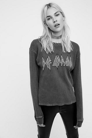 Daydreamer X Free People Womens Def Leppard Thermal