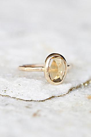 Melissa Joy Manning Womens Raw Citrine Slice Ring